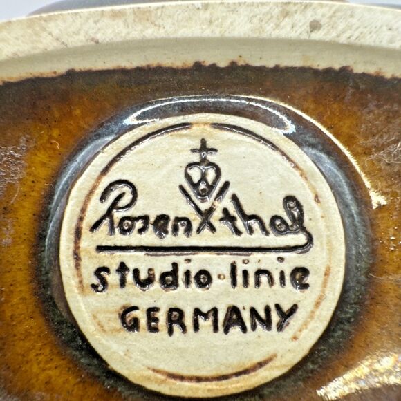 ROSENTHAL Studio Line VASE Ceramic Brown Matte 5.75” Minimalist Shell Clam - Picture 8 of 8